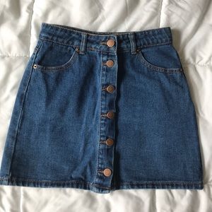 Button-up Jean Skirt